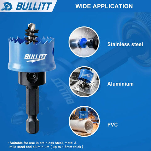Impact Hole Saw Set With Hex Shank M42 Cobalt Teeth 20mm 25mm 32mm Beefy drilling thin metal stainless aluminum easy fit