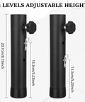 Heavy Duty Folding Table Extenders And Steel Risers For Straight Or Bent Legs Adjustable Height Extensions 4 Pack with 2 levels adjustable height.