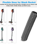 Flexible hose for Shark Rocket vacuum models HV300, HV301, HV302, HV320, HV321 shown with four upright vacuums.