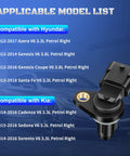 Drop In Camshaft Position Sensor For Hyundai Santa Fe 3.3L Azera 3.3L Genesis Coupe 3.8L Kia Sedona 3.3L V6 2015 To 2018 Sorento 2014 To 2016 Fits 393183C500 Replacement PC946, black right sensor