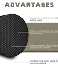Eight Pack Anti Vibration Pads For Washer And Dryer Heavy Duty Rubber Foot Pads With Rhombus Bottom Advantages Diagram
