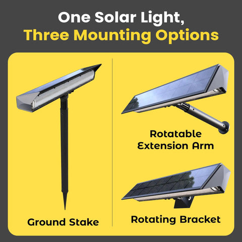 Adjustable Solar Sign Lights Outdoor Black LED Floodlight For House Numbers Real Estate Curb Appeal Crisp Cool White Beam IP65 Weatherproof Dusk To Dawn Sensor Hits Hard At Night