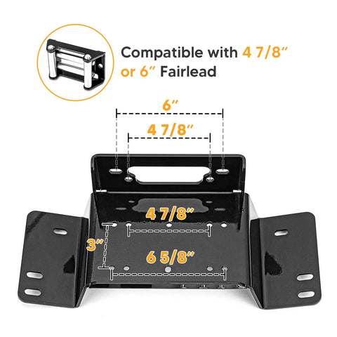 Honda Pioneer Front Bumper Winch Mount Plate Kit For 2014 2026 700 4 UTVs Heavy Duty Steel dimensions and fairlead compatibility