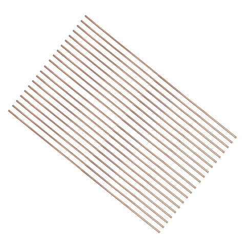 Top Picks For HVAC Pros 20 Pcs Phosphor Copper Welding Rods 2.5mm Diameter arranged neatly for AC units and refrigerators.