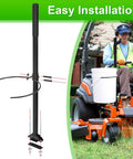 Zero Turn Mower Handle With 5 Gallon Bucket Bracket And Clip For Outdoor Yard Cleanup, CAROD Heavy Duty Lawn Mower Accessories