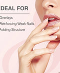 Overlay Builder Gel In A Jar Clear Low Heat Self Leveling Nail Extension Gel For Overlays And Apex Structure Hema Free TPO Free 0.3 Oz text