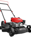 Gas Powered 21 Inch Push Lawn Mower With 144cc OHV Engine 2-In-1 Mulching And Side Discharge 6 Position Height Adjustment