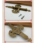Workhorse Sliding Bolt Door Latch Secure Slide Lock For Garden Barn Fence Shed And Patio Gate Bronze Large Size view with screws and mounting plate.