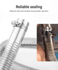 59 Inch And 47 Inch Diesel Heater Exhaust Pipe With 1 Inch Inner Diameter Stainless Steel Flexible Tubing And 2 Clamps Kit
