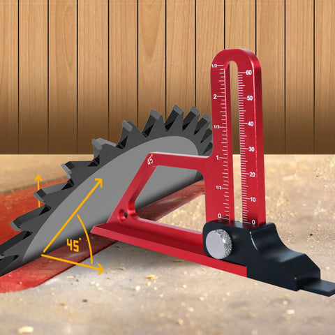 0 To 60mm Height Gauge For Woodworking 45 Degree Precision CNC Machined Depth Tool with Anodized Aluminum Scale