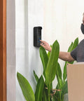 Adhesive Door Mount For Video Doorbell 2021 Gen 1 Not For 2025 Gen 2 No Drill Bracket Black Sturdy Stick On Mount in outdoor setting