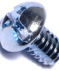Heavy Duty 1/4-20 X 3/8 Inch Combo Round Machine Screws In Zinc Plated Steel for quick fixes, close-up of Phillips slotted head.