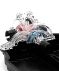 Transparent Spur Gear Covers For 1X10 RC Car TT02, clear plastic gearbox case showing internal gears on TT02 chassis