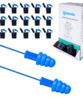 Noise Cancelling Ear Plugs 27dB NRR, Corded And Reusable, Individually Packaged With Belt Clip, Ultra Soft Comfort