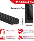 26 Ft EPDM Rubber Weather Stripping Foam Self Adhering RV Door Seal with dimensions and features illustrated