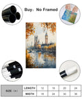 Battersea Power Station Watercolor Print London Wall Art Landscape Canvas Poster For Home Office Dorm Decor 12x18 Inch Unframed