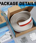 No Fuss Easy Fit Garage Door Weather Stripping Top And Sides 34.4Ft Universal Rubber Seal With Adhesive Backing White Tight Seal