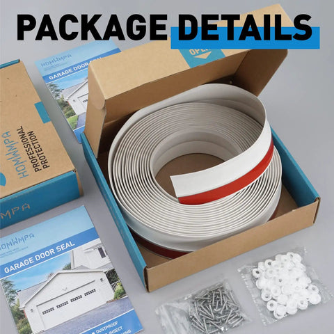 No Fuss Easy Fit Garage Door Weather Stripping Top And Sides 34.4Ft Universal Rubber Seal With Adhesive Backing White Tight Seal
