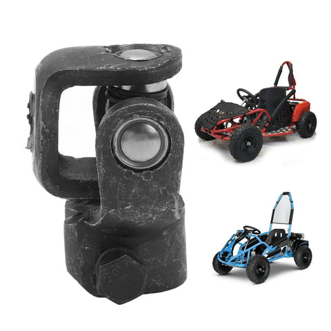 Heavy Duty Steering Universal Joint And Drive Shaft Coupler Forged From Reinforced Alloy Steel, showcasing spline and bore for ATVs.
