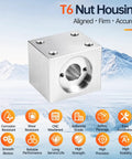 Heavy Duty T6 Lead Screw Nut Housing Bracket Mount Holder Block Assembly for smooth mechanical transmission systems.