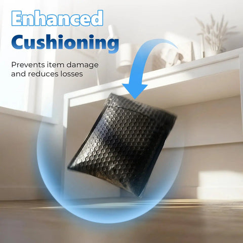 Extra Deep Bubble Mailers 6x9 Usable Size 50 Pack Padded Envelopes Self Seal Waterproof Opaque Shipping Bags in use.