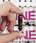 Hand holding 51mm Oil Filled Dual Spring Shocks With CNC Long Threaded Dampers For TRX4M TRX4MT 1/18 RC Crawler Upgrades