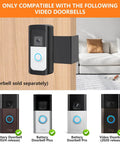 No Drill Anti Theft Video Doorbell Mount for Quick Setup in Apartments and Homes Works With Most Video Doorbells Indoors Or Outdoors Keeps Your Doorbell Safe From Theft Fits Doors From Point Six To Two Point Three Inches Thick Black installed on door