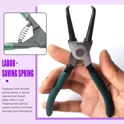 Hand holding tool with visible spring, related to 240 Piece Stainless Steel Compression Springs Kit In 15 Sizes For Home And Workshop Repairs