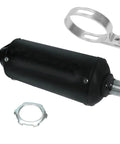 Beefed Up Performance Exhaust Muffler Silencer For Predator 212 196cc GX160 420cc 301cc GX390 mini bike engines, black, with lock ring