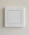 2 Pack Self Adhesive Access Panel For Drywall And Ceilings 4 X 4 Inch Inside Size stylish white panel installed on textured wall.