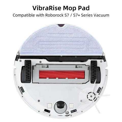 Six Pack Mop Cloth Pads Fits S7 S7 Plus S7 MaxV S7 MaxV Plus S7 MaxV Ultra S7 Pro Ultra S8 And S8 Plus Microfiber VibraRise Mopping Pad Replacement In Blue Gray installed on vacuum.