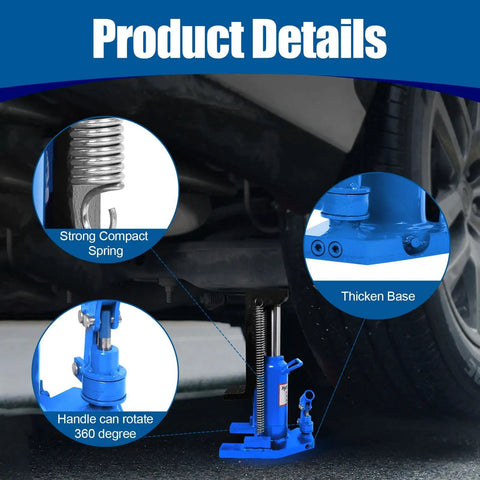 Heavy Duty 20 Ton Hydraulic Toe Jack with strong compact spring and thickened base for textile mill machinery lifting.