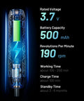 Electric Precision Screwdriver Set 181 In 1 Cordless Tool Kit With 160 Magnetic Bits battery details and specifications.