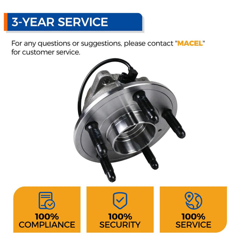 Rear Wheel Bearing Hub Assembly 512440 Fit For 2010 2017 GMC Terrain And 2010 2017 Chevy Equinox 5 Lug With ABS Durable