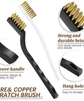 Copper wire brushes with groove handle and hang holes from All In One 3D Printer Nozzle Cleaning Kit With Ten Cleaning Pins Two Copper Wire Brushes
