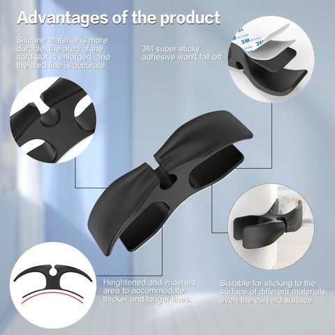 Black six pack cord wrappers for kitchen appliances upgrade set stick on cable organizer details with adhesive and silicone material advantages