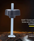 Ten Piece Heavy Duty T Track Knobs Kit showing M8x100mm stainless steel bolt and washer against dark background.