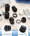 4 Piece M20 Cable Gland Set With 4 To 5 Mm Wire Holes Waterproof Nylon Joint for wiring repair and cable fixing