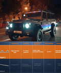 35 Inch LED Traffic Advisor Emergency Strobe Light Bar With Amber And White, High Visibility Warning Bar For Cops, First Responders, Roadside Work, Construction Crews And Road Safety on SUV