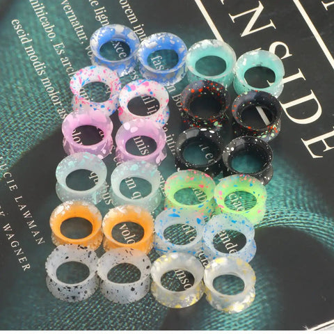 Colorful Ultra Thin Silicone Ear Gauges Set 24 Pieces 12 Styles Flexible Flesh Tunnel Expander Kit From 6mm To 25mm With Soft Double Flared Earlets