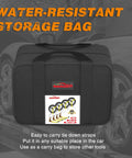 Heavy Duty Car Tie Down Straps With Flat Hooks 10000 Lb Break Strength storage bag with product image on display