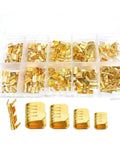 ZCKHNQOP 300 Piece Heavy Duty U Shape Copper Ring Terminals Assortment Kit For Car And Motorcycle Wiring Jobs Crimp Connectors in organizer box