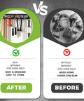 Comparison image showing organized workout gear on a wall-mounted rack and messy gym equipment on the floor, highlighting benefits of Built Like A Tank Wall Mounted Workout Gear Organizer Rack With Eight Heavy Duty Hooks For Hanging Barbells Resistance Bands Jump Ropes And Belts In Garage Or Home Gyms.