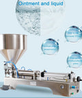 Built Tough Pneumatic Bottle Filler For Thick Liquids And Paste Stainless Steel single head with funnel for precise filling.