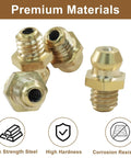 Straight Hydraulic Grease Fitting Assortment Kit With Brass 6mm X 1mm Male Threads Zerk Nipples Nozzles Fittings For Excavators And Heavy Equipment 20 Pcs displayed with premium materials features