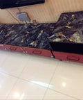 16x120 Black And Gold Marble Wallpaper No Mess Peel And Stick Self Adhesive Backsplash for Kitchen Counters and Shelves