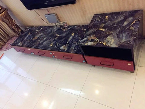 16x120 Black And Gold Marble Wallpaper No Mess Peel And Stick Self Adhesive Backsplash for Kitchen Counters and Shelves