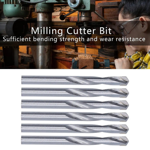 10 Piece 8mm Twist Drill Bit Set Tungsten Steel Straight Shank End Mill Kit For Engraving PCB CNC Metal Plastic Wood