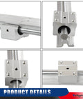 Two Piece 1500Mm Linear Guide Rail Set With Four Carriage Blocks For CNC Equipment Smooth Glide SBR12UU Sliders