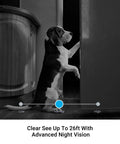 Dog captured at night using 1080p Indoor Security Camera With AI Motion Detection And 2 Way Audio, showcasing night vision clarity.